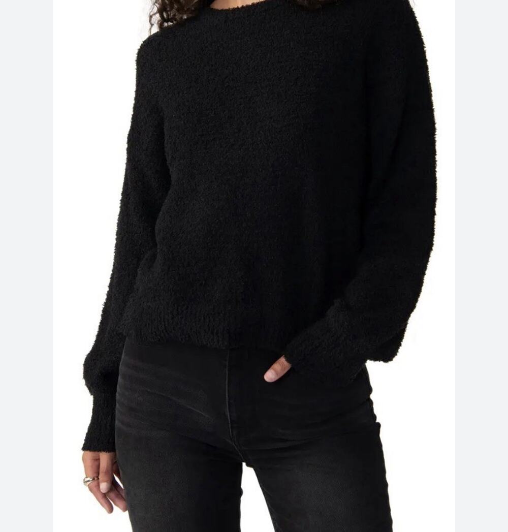 C22 Sanctuary Social Standard Black XL Cara Crew Neck Pullover Sweater